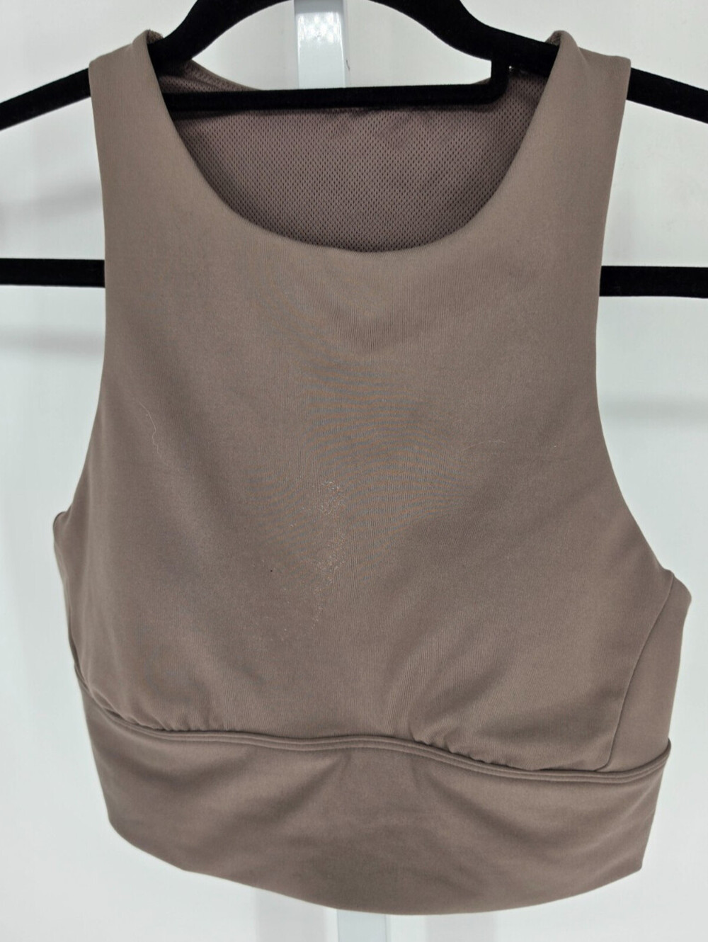 All In Motion Womens Sz M Longline Sports Bra High Neck Medium Impact Taupe